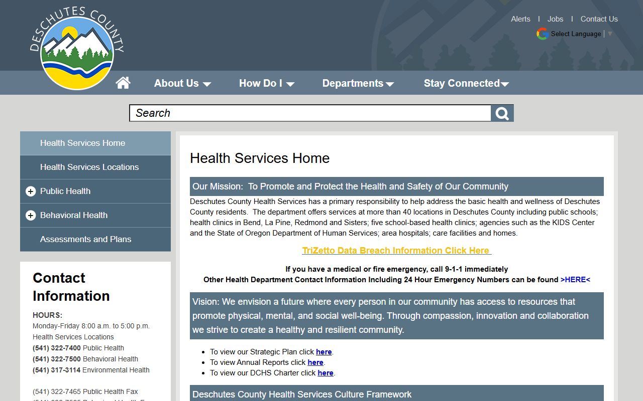 Bend death records Deschutes County health department