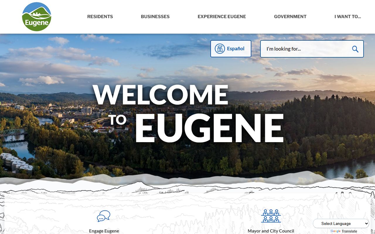 Eugene city official website for Eugene death records