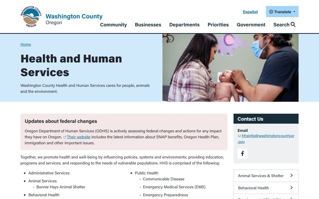 Hillsboro death records Washington County HHS department