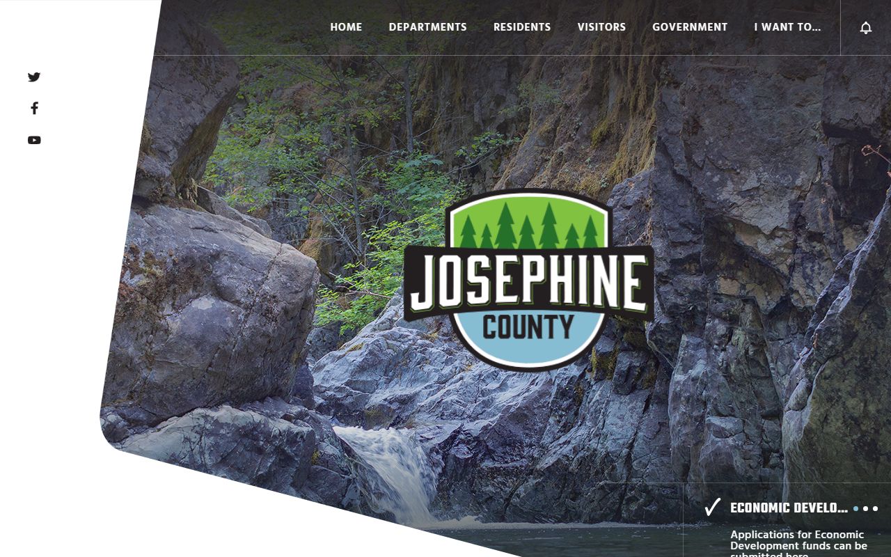 Josephine County official website for death records