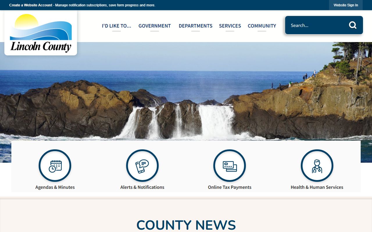 Lincoln County official website for death records